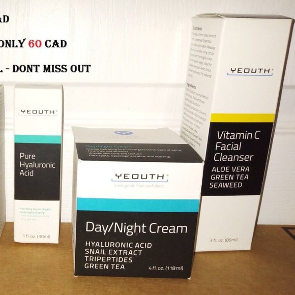 6 YEOUTH Products - AMAZING DEAL ONLY 60 CAD - ALL SKIN CARE PRODUCTS - Picture 2 of 2